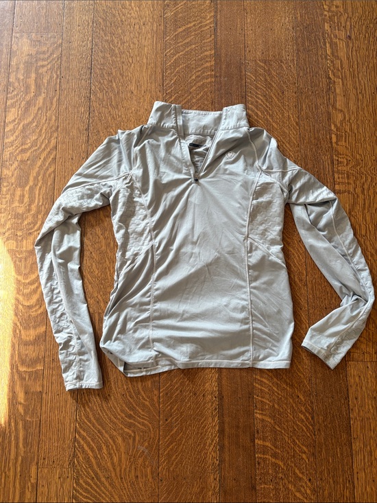 Ariat Tops - Ariat cold tech Light Gray Women's Quarter-Zip Performance Top